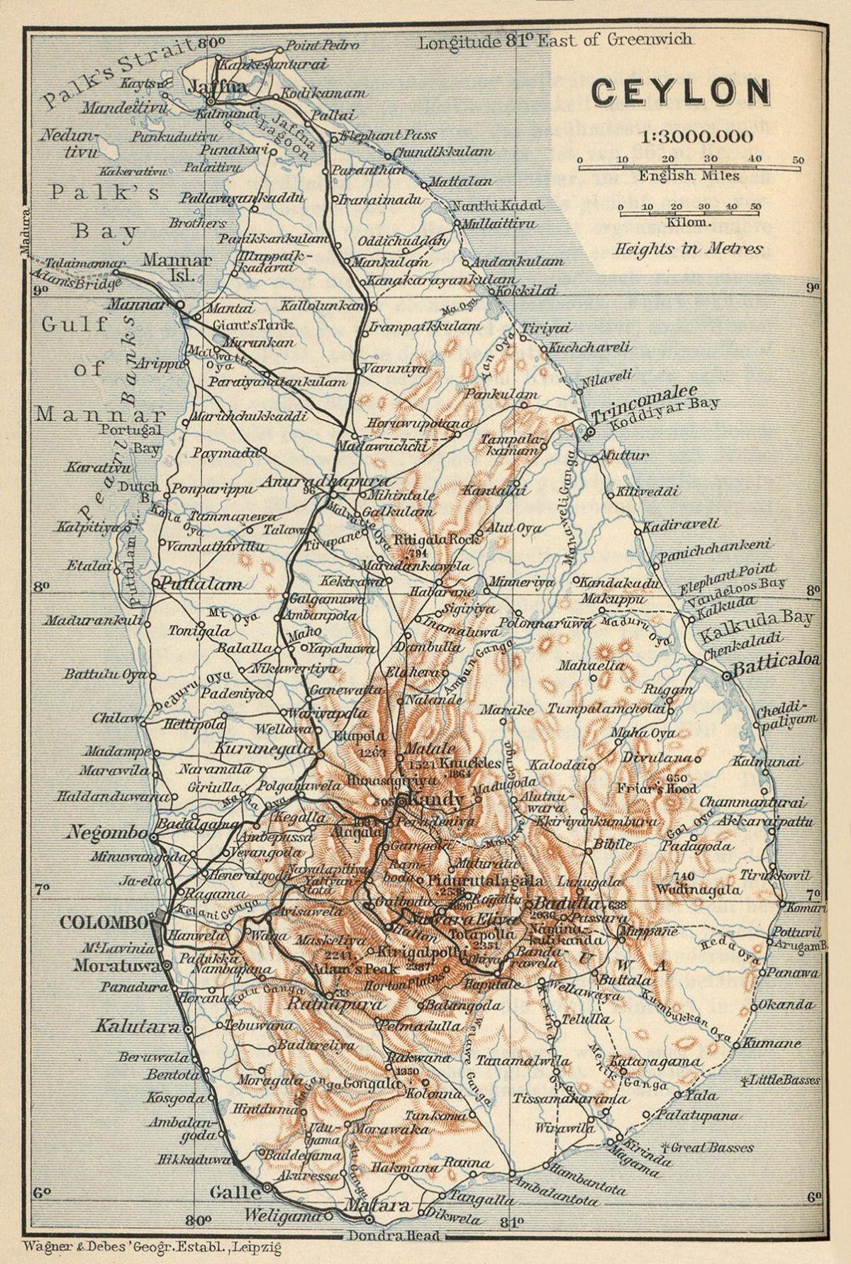 Ceylon on map