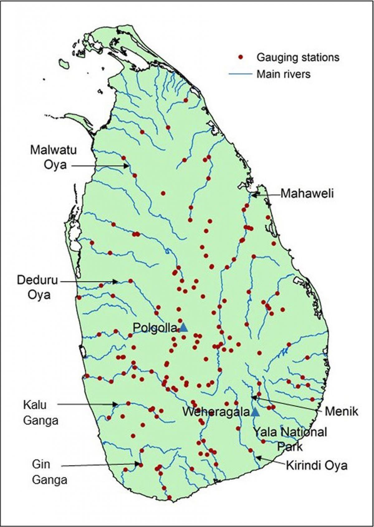 river map Sri Lanka