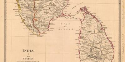 Old Ceylon map