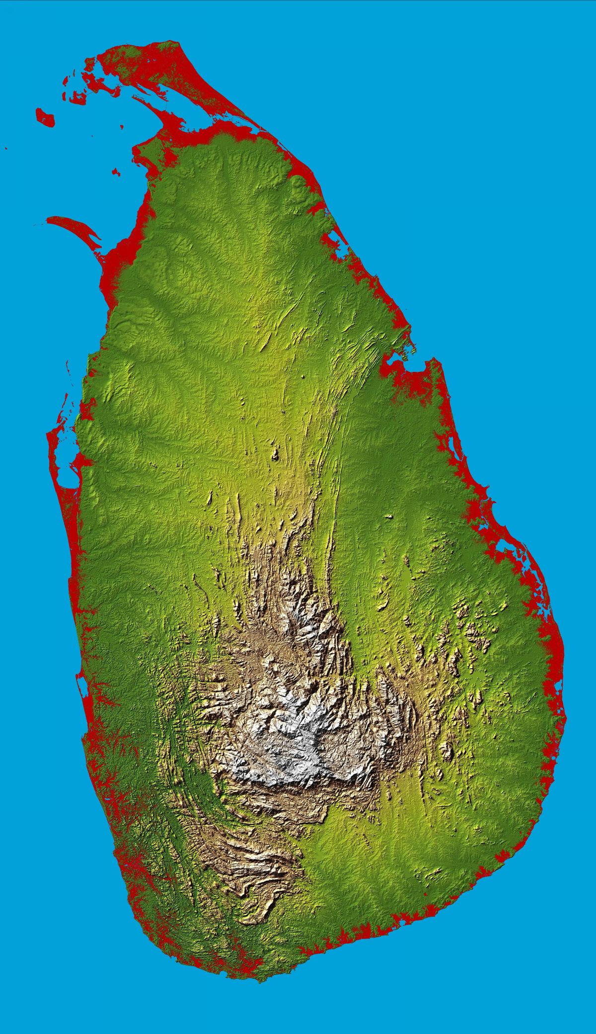 map of Sri Lanka 3d