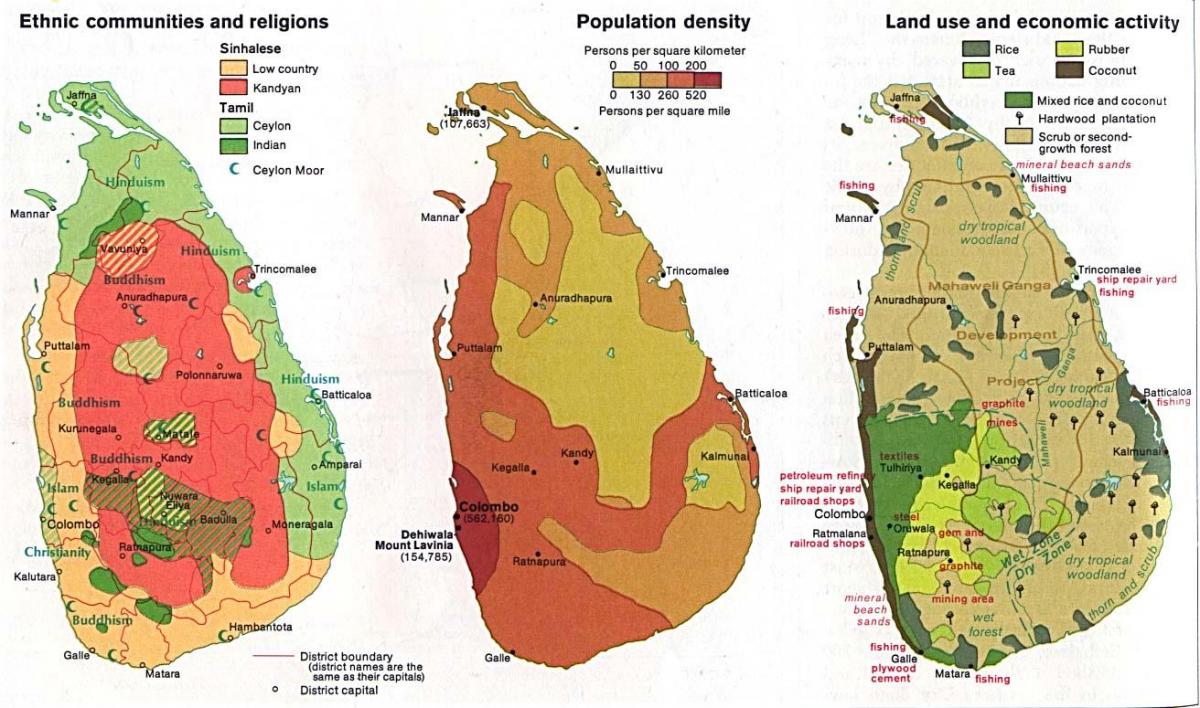 map of Sri Lanka agriculture