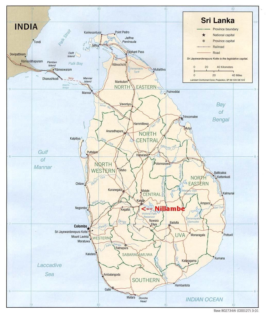 map of Sri Lanka house