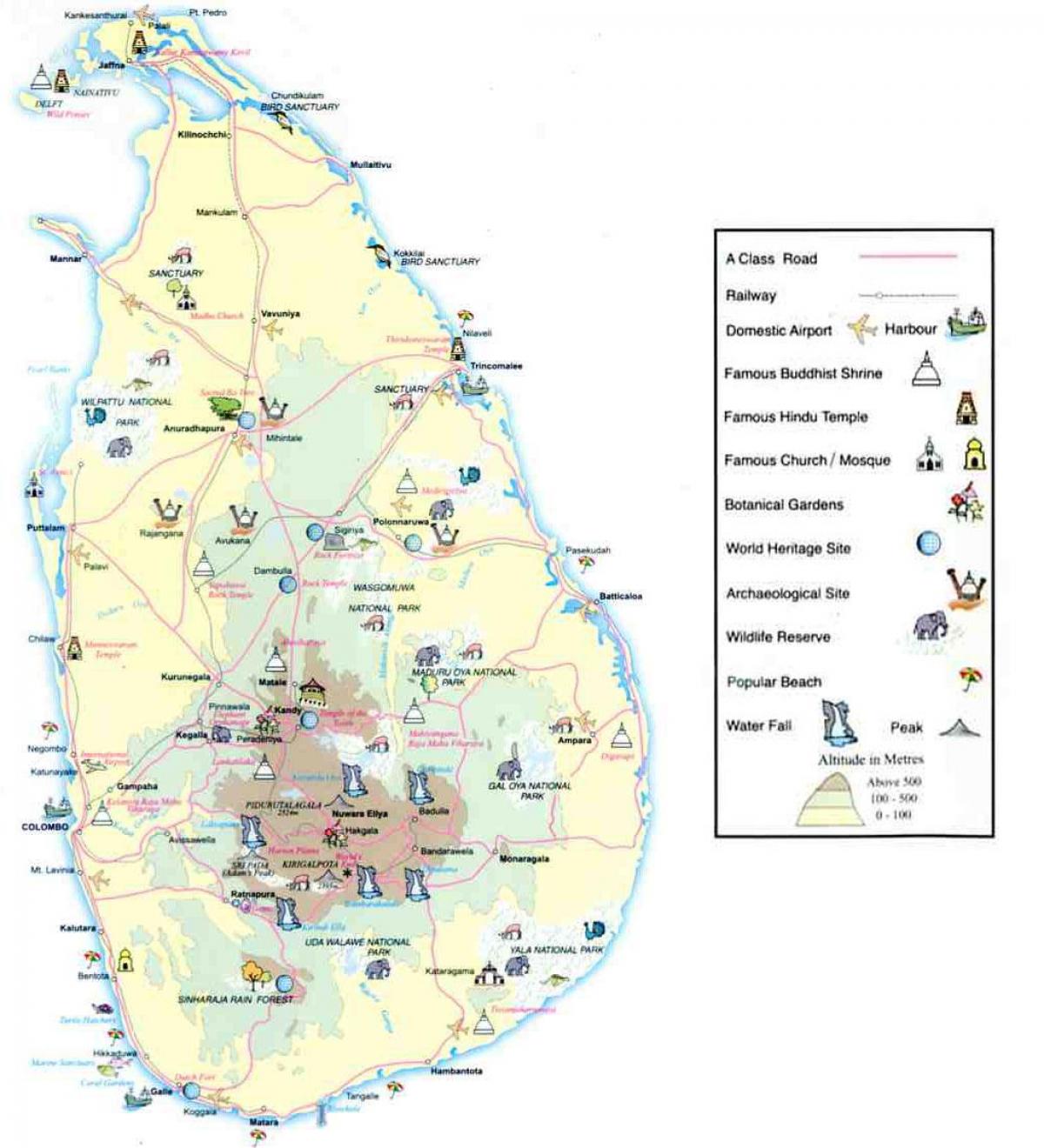 map of Sri Lanka map information