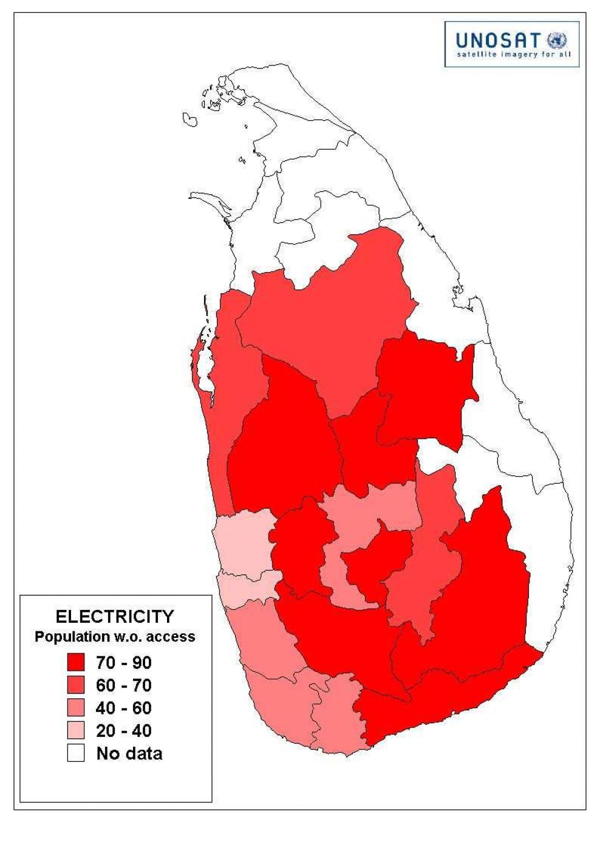 Sri Lankan population map