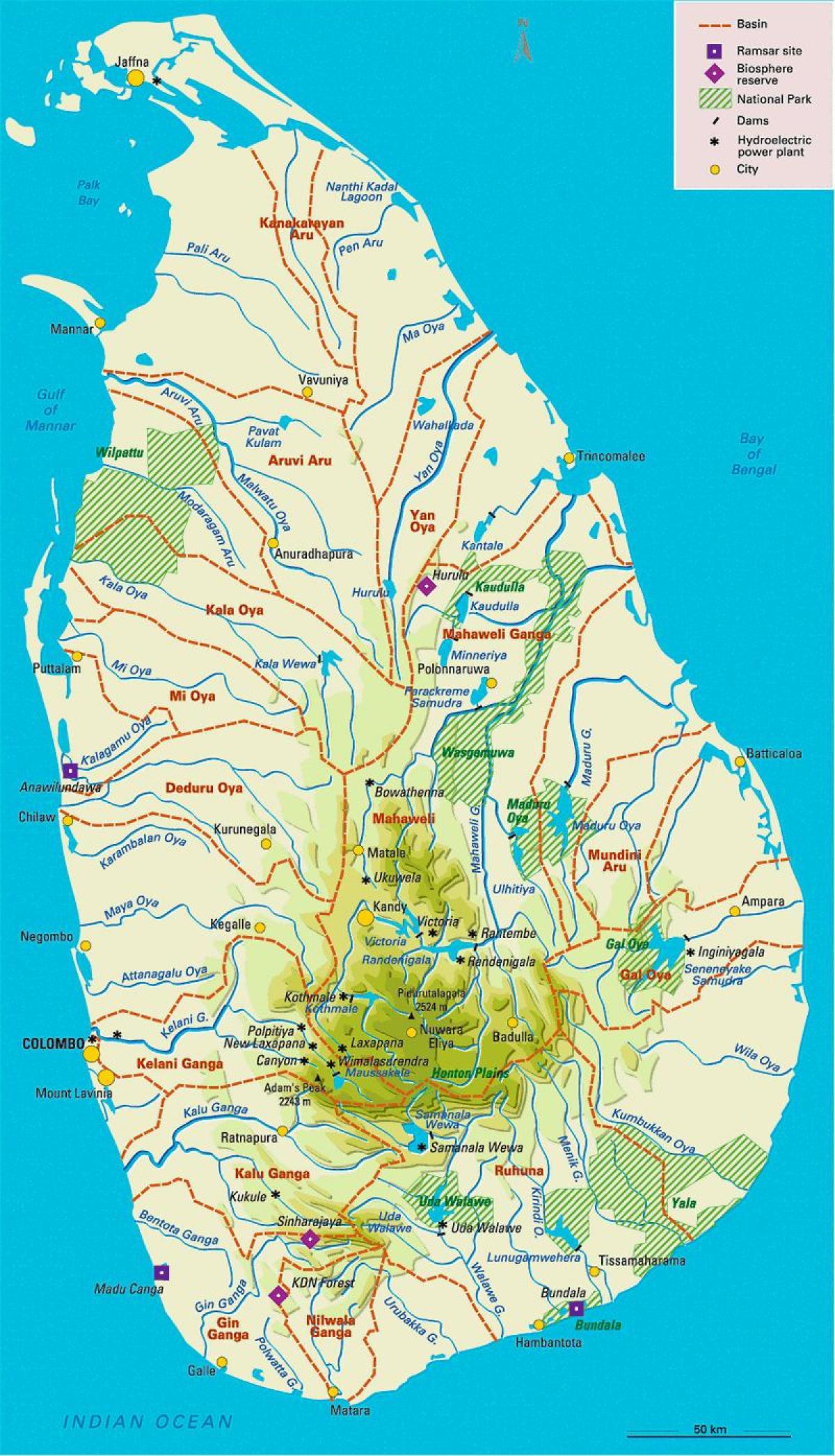 Sri Lanka River Map Sinhala Sri Lankan Rivers Map In Tamil Southern Asia Asia