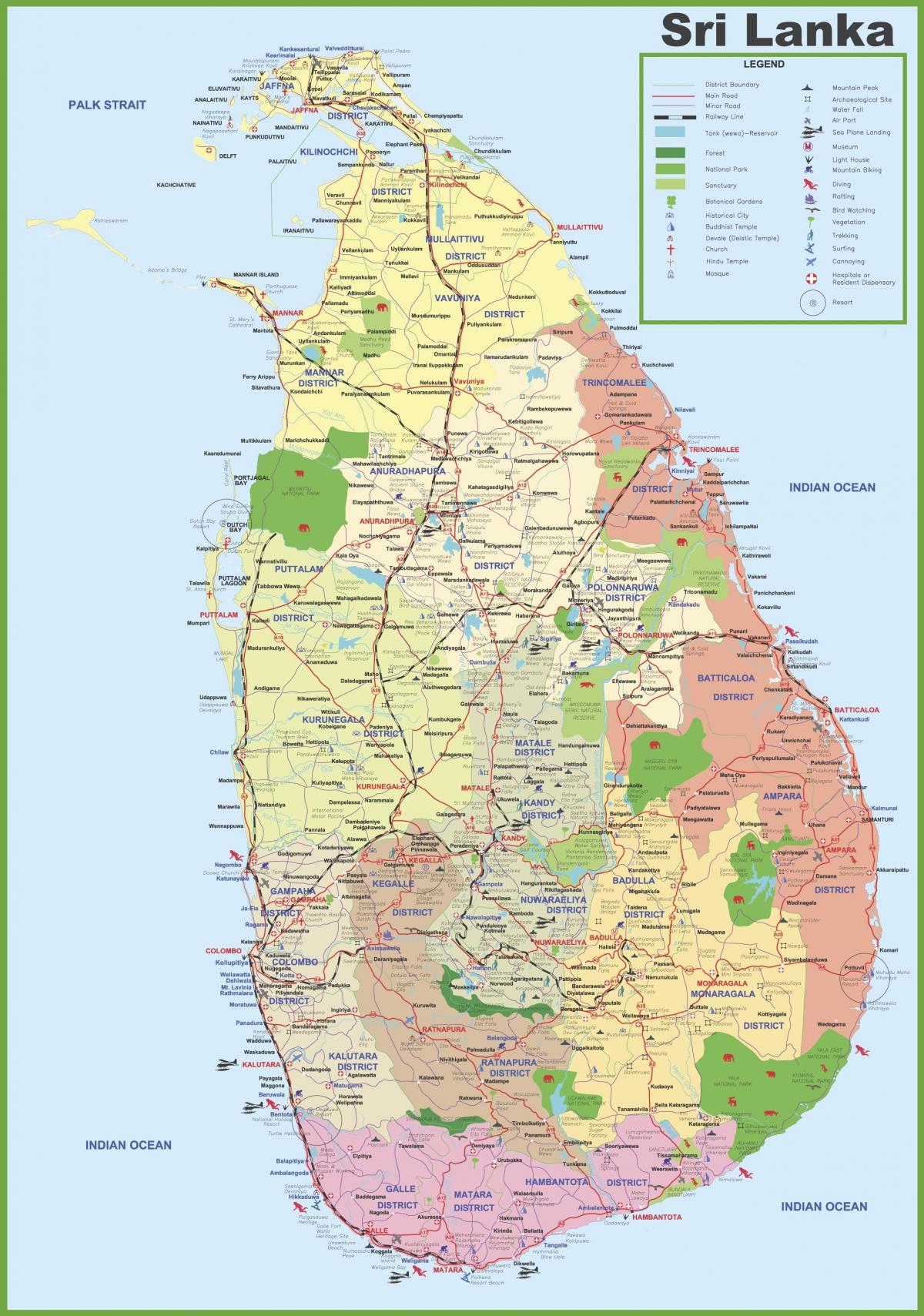 map of Sri Lankan village