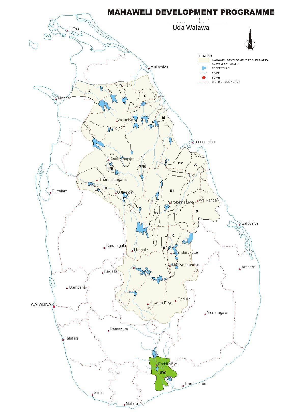 map of tanks in Sri Lanka