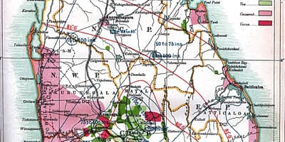 Map of Ceylon Sri Lanka