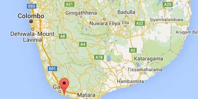  map of south west Sri Lanka