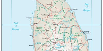 Map of navigation map Sri Lanka