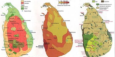 Map of Sri Lanka agriculture