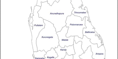 Sri Lanka map drawing