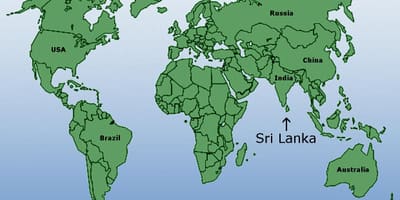 Sri Lanka location on world map
