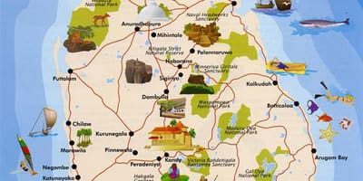 Sri Lanka island map