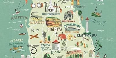 Map of  Sri Lanka map poster
