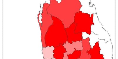 Sri Lankan population map