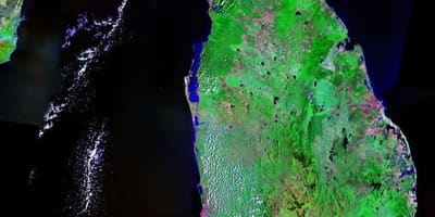 Live satellite map of Sri Lanka
