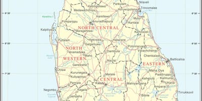 Map of Sri Lanka town