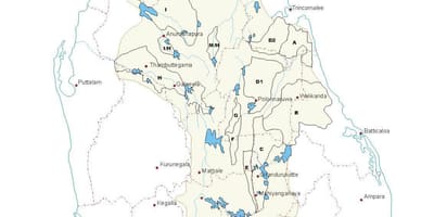 Map of tanks in Sri Lanka