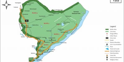Map of yala Sri Lanka